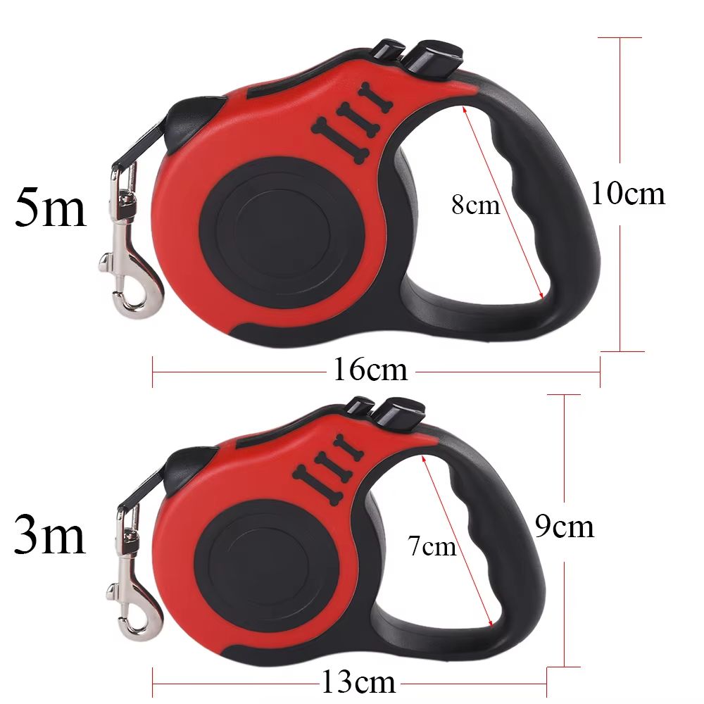 5m Dog Leash for Small Dogs Cat Automatic Retractable Durable Nylon Lead Puppy Outdoor Travel Walking Hiking Traction Rope