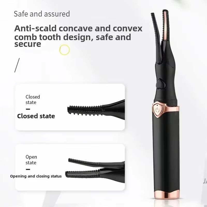 Electric Heated Eyelash Curler USB Rechargeable Long Lasting Curling Temperature Control Portable Safe Lash Lift Tool
