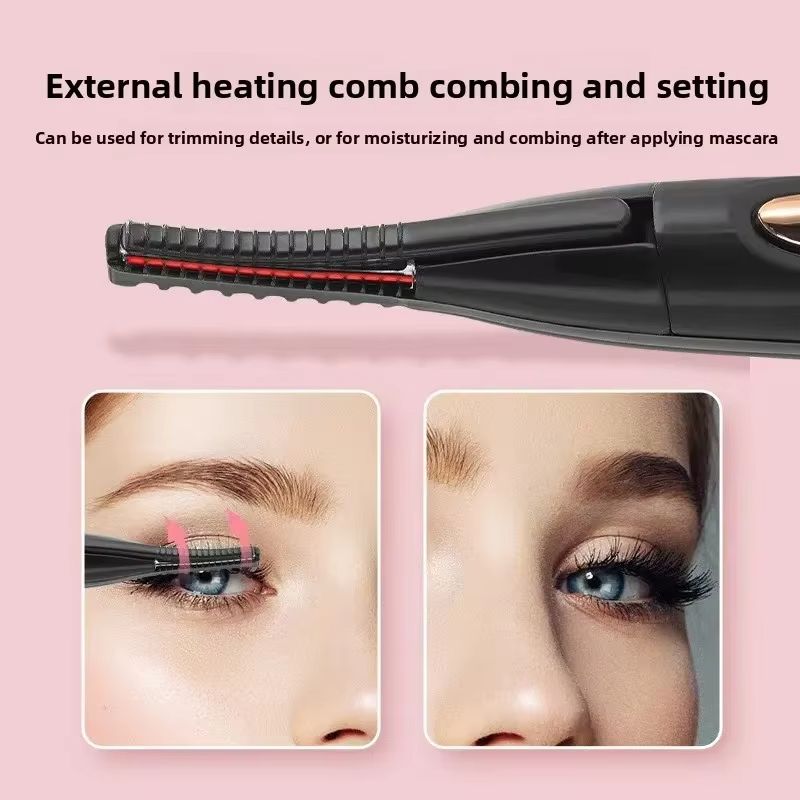 Electric Heated Eyelash Curler USB Rechargeable Long Lasting Curling Temperature Control Portable Safe Lash Lift Tool