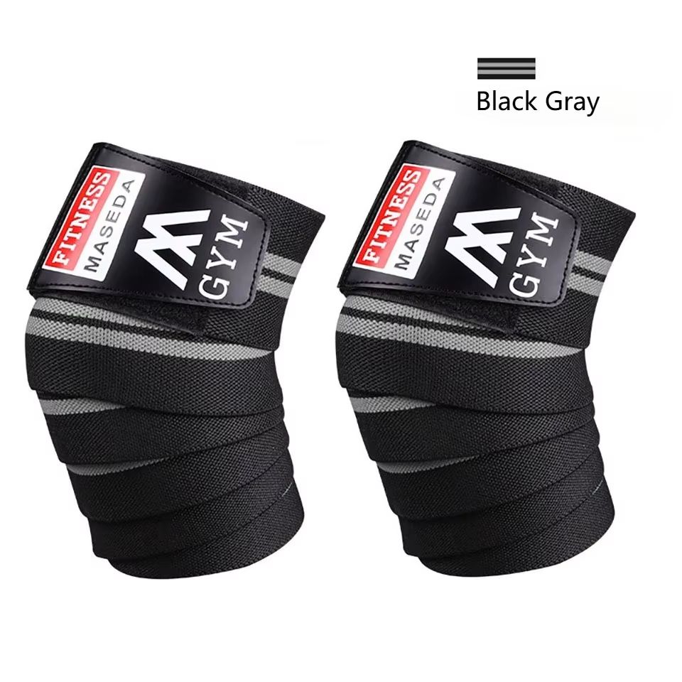 1/2Pcs Knee Brace With Bandage Nylon Elasticity Tight Loose Pressure Winding Strap Leg Guards Sports Fitness Weightlifting Squat