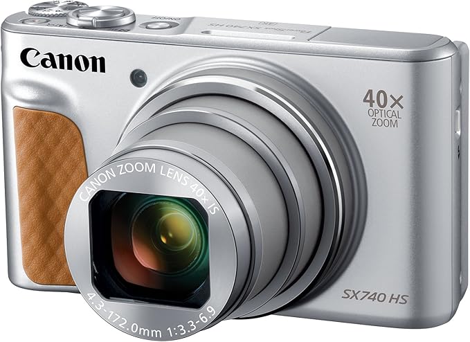 Canon PowerShot SX740 Digital Camera w/40X Optical Zoom & 3 Inch Tilt LCD - 4K Video, Wi-Fi, NFC, Bluetooth Enabled