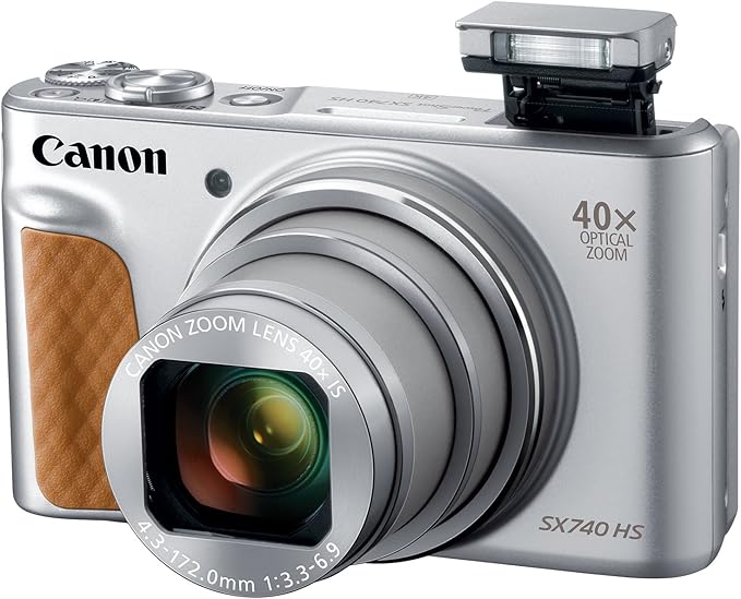 Canon PowerShot SX740 Digital Camera w/40X Optical Zoom & 3 Inch Tilt LCD - 4K Video, Wi-Fi, NFC, Bluetooth Enabled