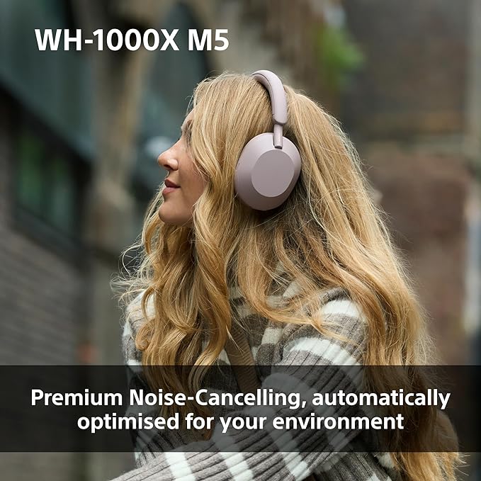 Sony WH-1000XM5 The Best Wireless Noise Canceling Headphones, Black,Pink and Silver