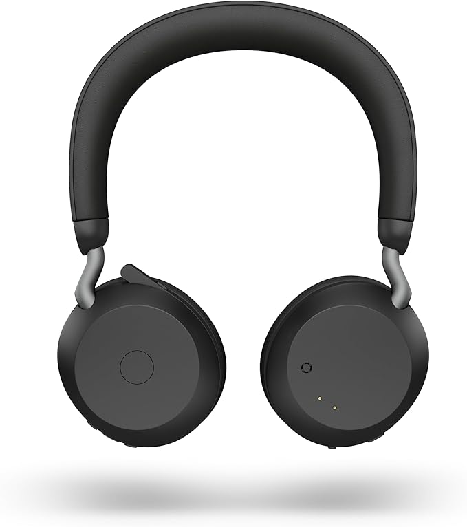 Jabra Evolve2 75 PC Wireless Headset with 8-Microphone Technology - Dual Foam Stereo Headphones with Adjustable Advanced Active Noise Cancelling, USB-C Bluetooth Adapter and UC Compatibility