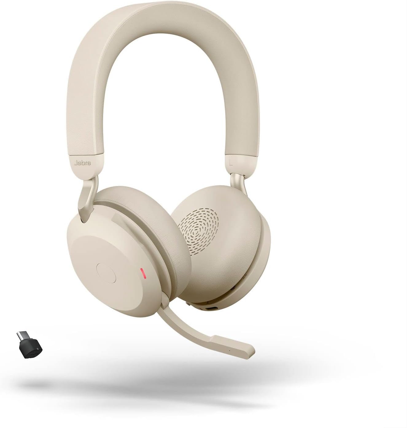 Jabra Evolve2 75 PC Wireless Headset with 8-Microphone Technology - Dual Foam Stereo Headphones with Adjustable Advanced Active Noise Cancelling, USB-C Bluetooth Adapter and UC Compatibility