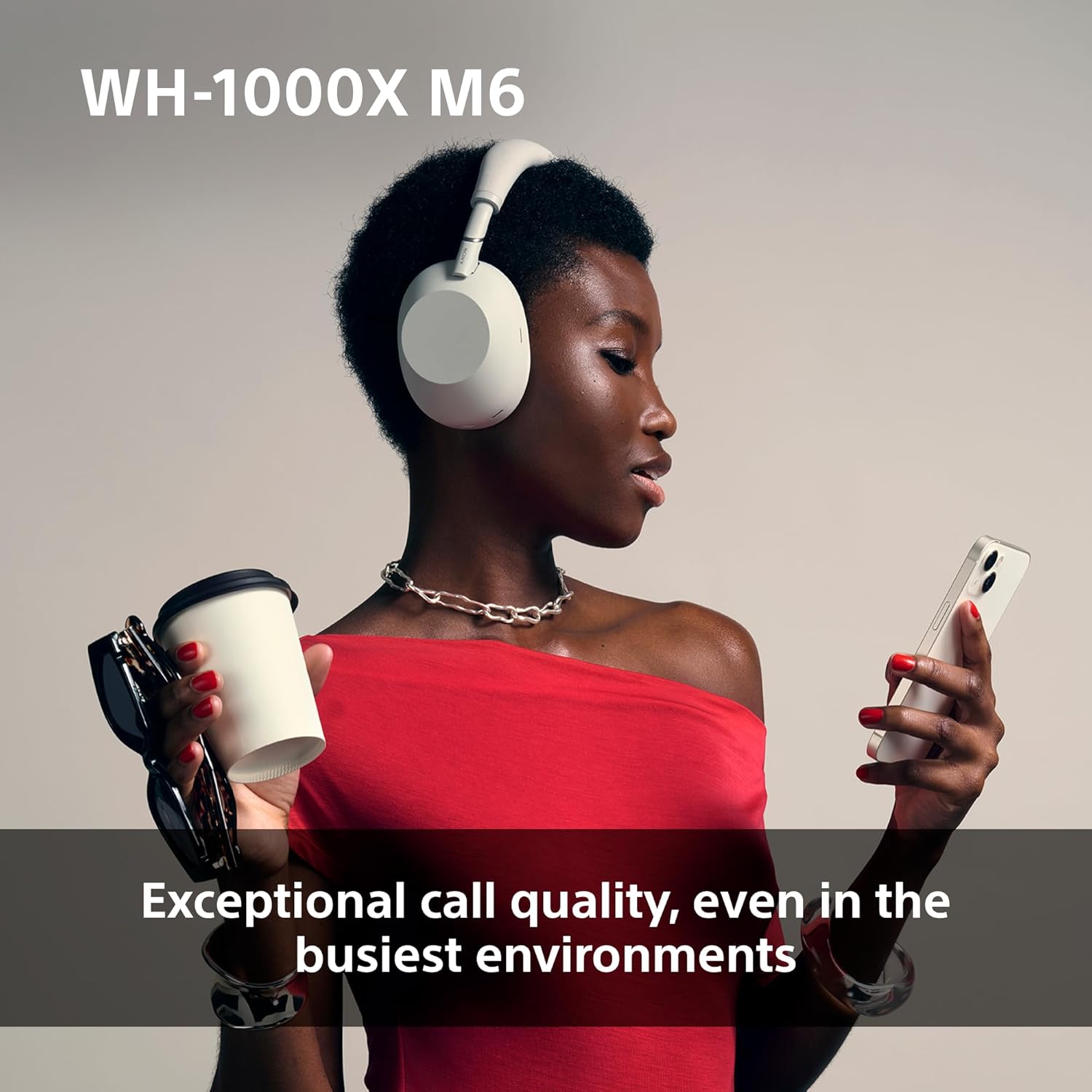 Sony WH-1000XM6 Flagship Noise Cancelling Over-Ear Wireless Bluetooth Headphones, Signature Hi-Res Sound, Ultimate Comfort, Foldable Design, Durable Case, 30 HR Battery, iOS & Android
