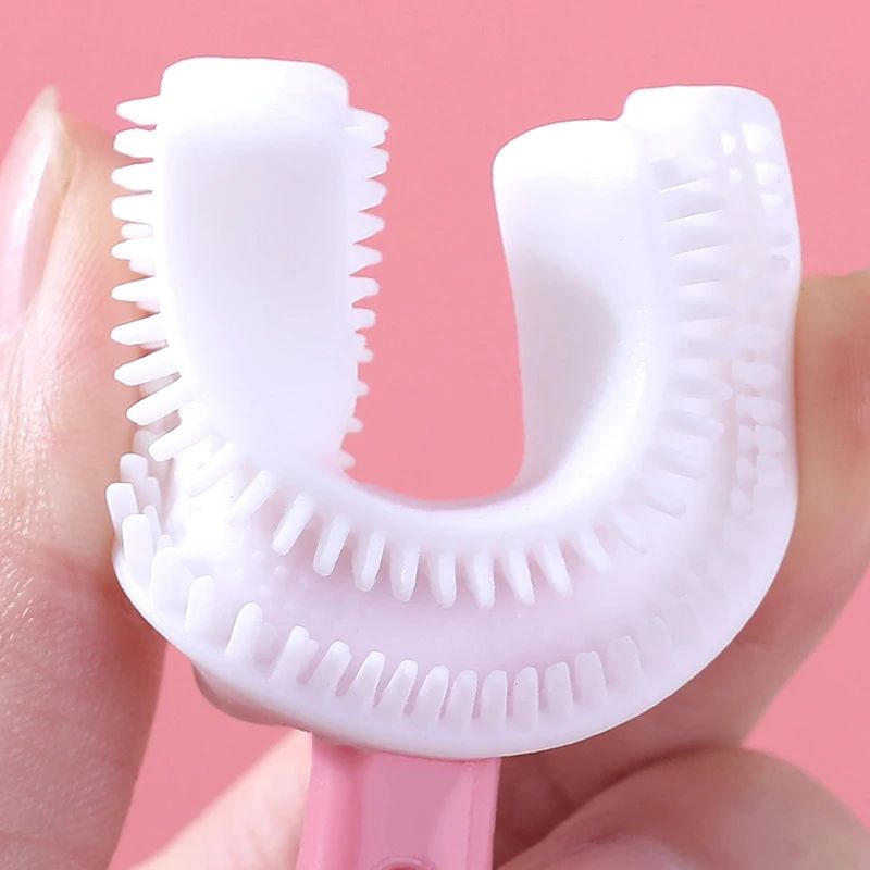 Baby Toothbrush 360 Degree U Shape Tooth Brush Kids Tooth Whiteting Soft Silicone Child Toothbrush Oral Care Cleaning Eco