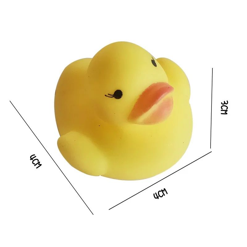 5PCS  Squeezing Call Rubber Race Squeaky Ducks Ducky Baby Bath Shower Birthday Favors Do Not Swallow Classic Toys Brinquedo