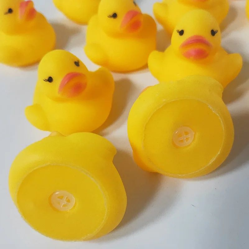 5PCS  Squeezing Call Rubber Race Squeaky Ducks Ducky Baby Bath Shower Birthday Favors Do Not Swallow Classic Toys Brinquedo