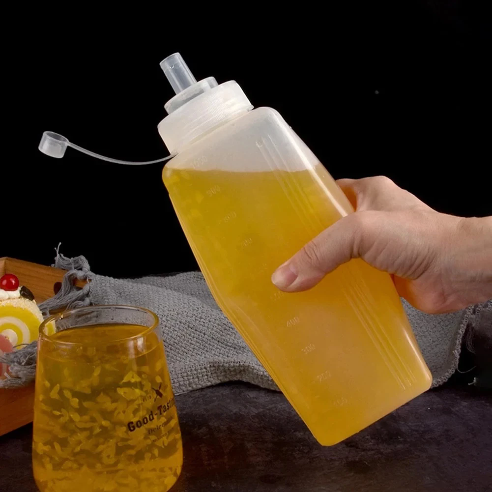 Food Grade Large Capacity 600ml Leakproof Sauce Container Squeeze Condiment Bottles Ketchup Bottles Oil Bottles Oil Dispenser Bottle Sauce Dispenser Bottle