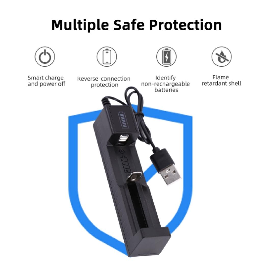 Universal 18650 Battery Charger Smart USB Chargering for Rechargeable Lithium Battery Charger Li-ion