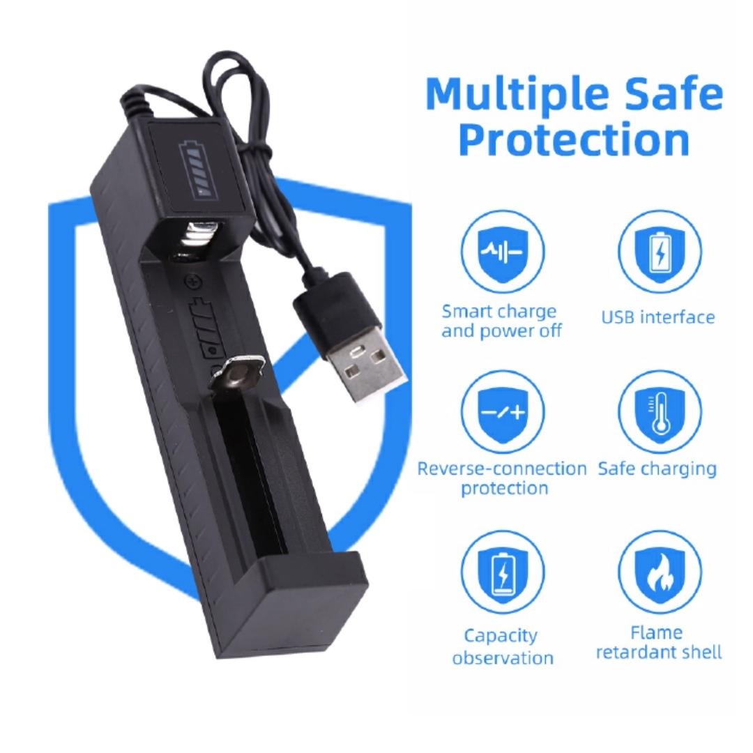 Universal 18650 Battery Charger Smart USB Chargering for Rechargeable Lithium Battery Charger Li-ion