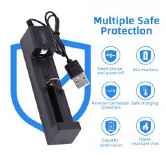 Universal 18650 Battery Charger Smart USB Chargering for Rechargeable Lithium Battery Charger Li-ion