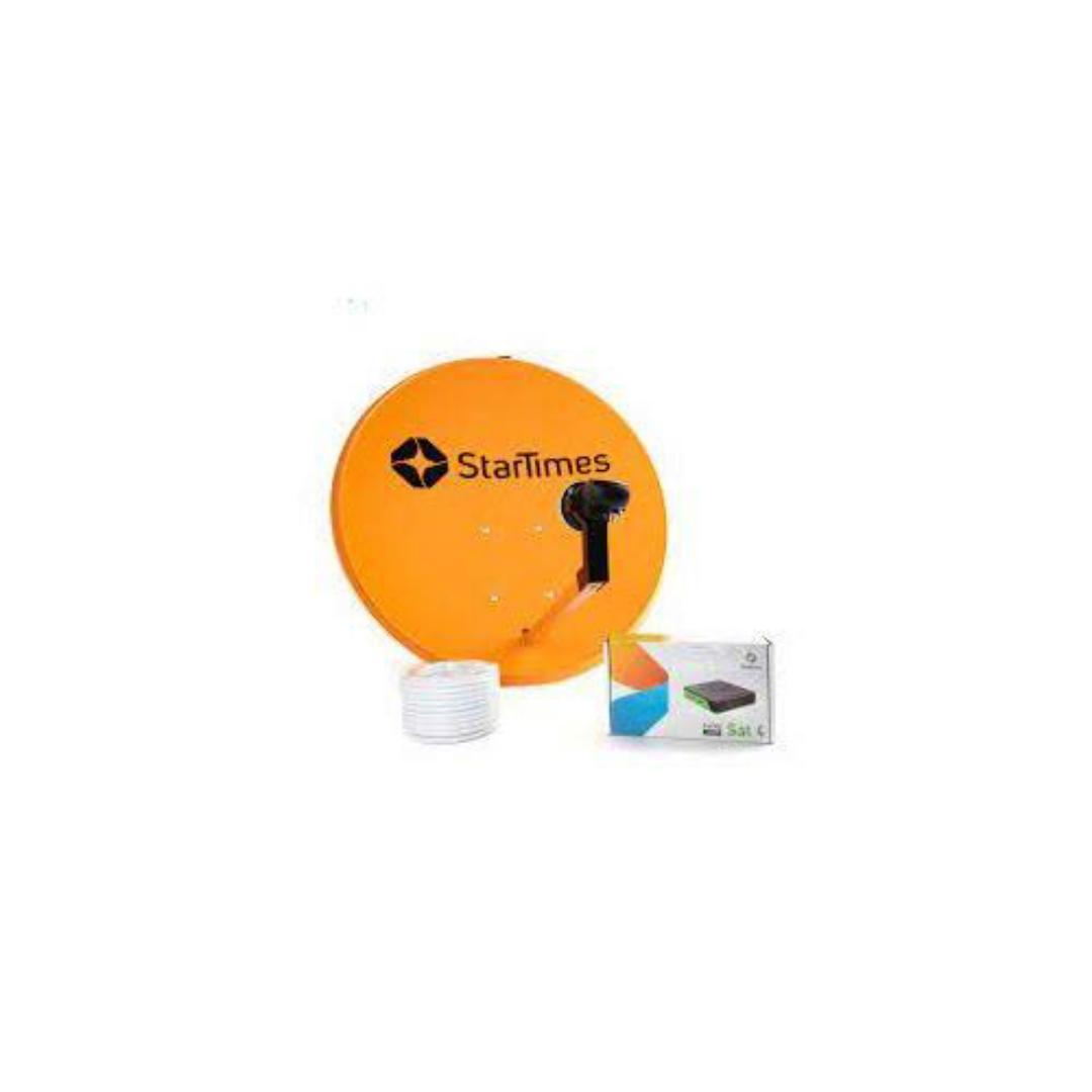 Startimes Dish full kit Sat3 plus Extra offer 1month smart bouquet for free worth 999, 100+ channels