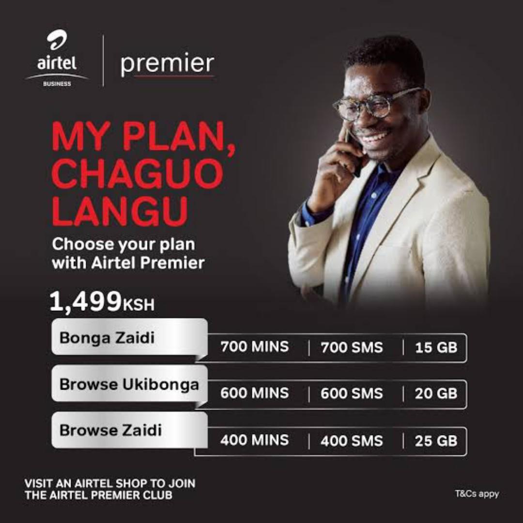 Airtel Premier Sim card: my plan chaguo langu