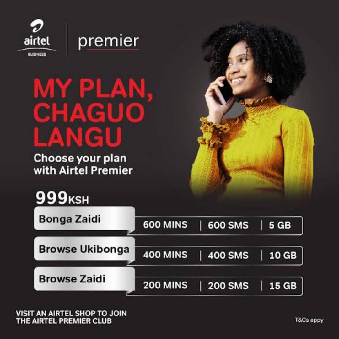 Airtel Premier Sim card: my plan chaguo langu