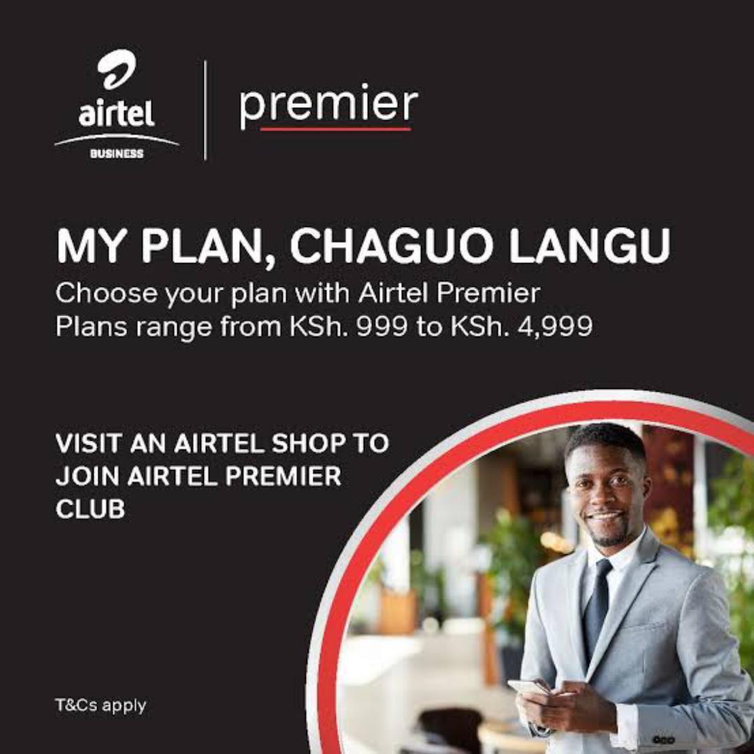 Airtel Premier Sim card: my plan chaguo langu
