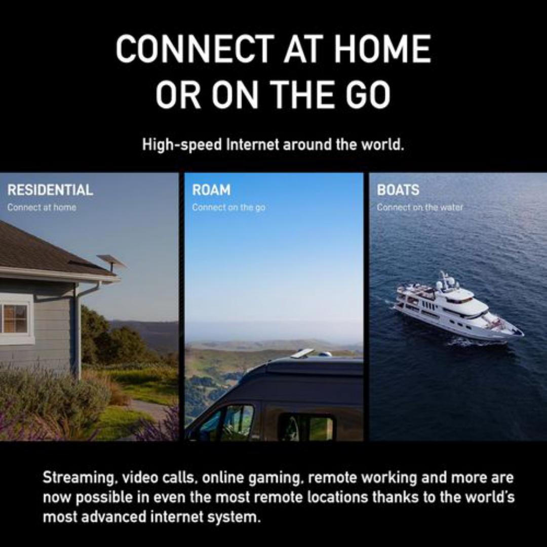 Starlink Kit: High-Speed, Low-Latency Internet with Gen 3 Router, Wi-Fi 6