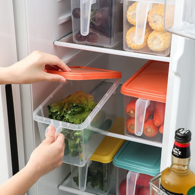 FOOD CONTAINER. Fridge Plastic Food Storage Container With Lid, High quality, Perfect for kitchen food storage, Dishwasher safe, Prevent unpleasant odor in the refrigerator, For fridge organizer.
