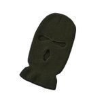 3 Hole Winter Knitted Mask, Outdoor Sports Full Face Cover Ski Mask Warm Knit Balaclava for Adult