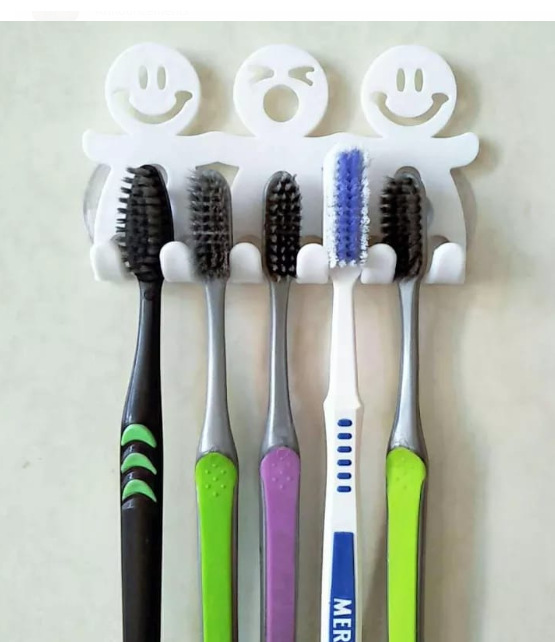 Bathroom Suction 5 Position Toothbrush Holder Rack