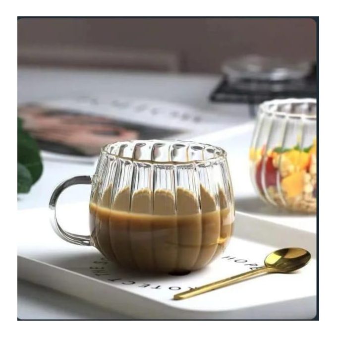 360ml Nordic Ripple Glass Mug Cup Coffee Milk Water Clear Glass Cup Coffee Cup Tea Mug