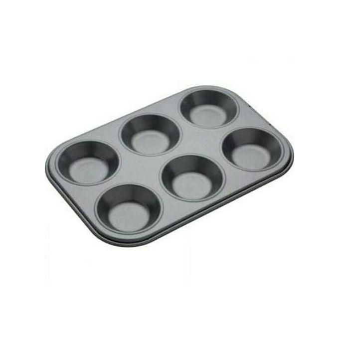 6-Cup Non-Stick Muffin & Cupcake Baking Tray – Easy Clean Bakeware