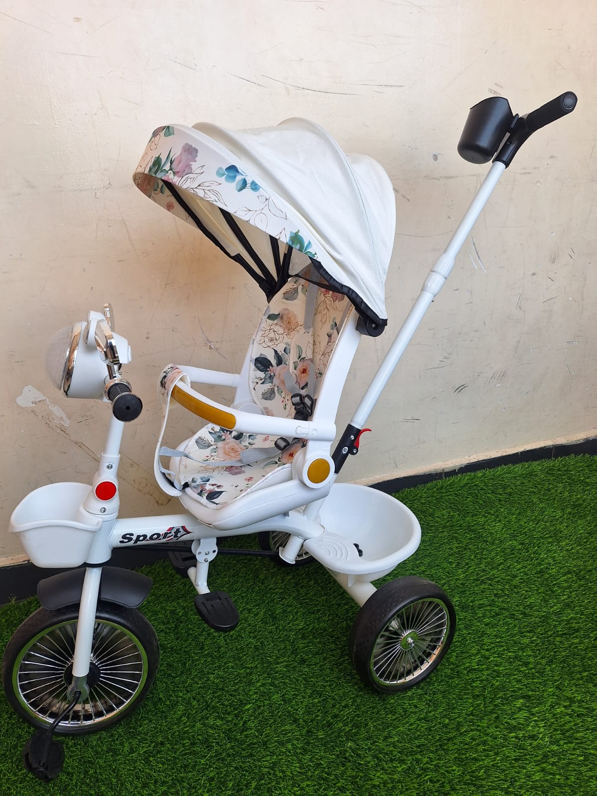 3-in-1 Kids Tricycle with Canopy – Adjustable Baby Trike for Toddlers