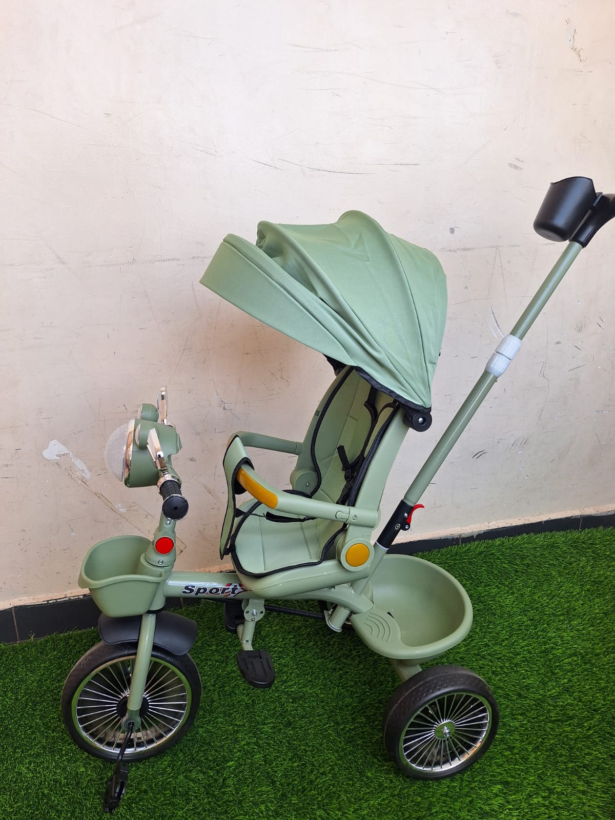 3-in-1 Kids Tricycle with Canopy – Adjustable Baby Trike for Toddlers