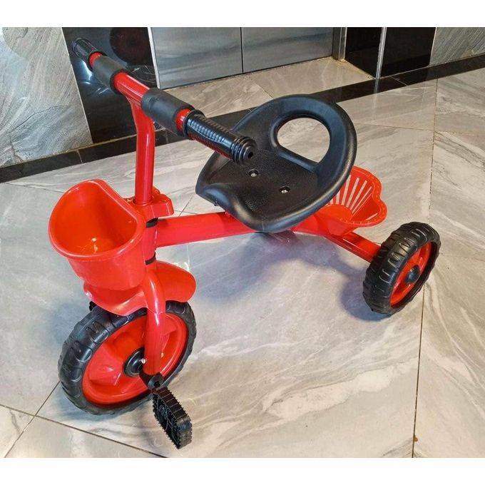 Kids Tricycle  Adjustable Seat, Safety Harness, Storage Basket & Sunshade  For Ages 1–5
