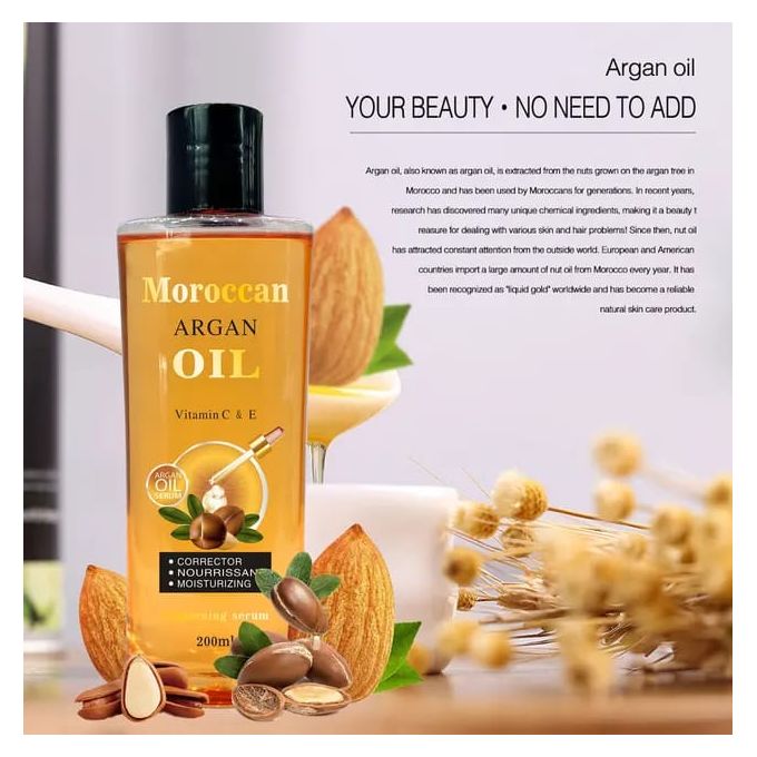 Moroccan Argan Oil 100% Pure Oil Correct Moisturize Brightening Serum Moroccan Argan Oil