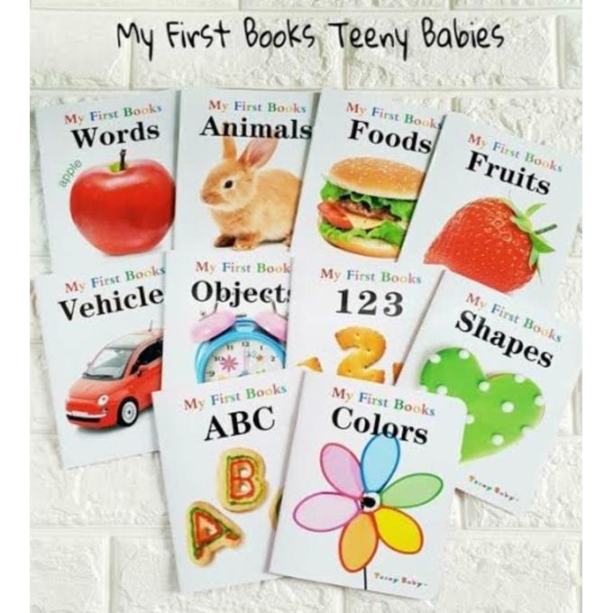 My First Books – Set of 10 Early Learning Baby Board Books for Toddlers & Preschoolers – ABC, Numbers, Colors, Shapes, Animals & More
