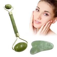 Jade Roller & Gua Sha Facial Massage Kit – Natural Stone Set for Anti-Aging, Puffiness Reduction & Skin Lifting Therapy