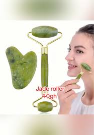 Jade Roller & Gua Sha Facial Massage Kit – Natural Stone Set for Anti-Aging, Puffiness Reduction & Skin Lifting Therapy