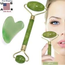 Jade Roller & Gua Sha Facial Massage Kit – Natural Stone Set for Anti-Aging, Puffiness Reduction & Skin Lifting Therapy