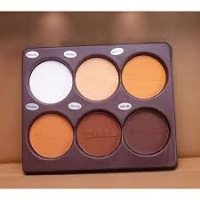 6-Color Face Powder & Foundation Palette – All-in-One Matte Finish Compact for Contouring, Highlighting & Full Coverage