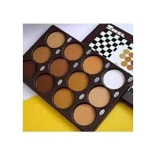 Zikel 12-Color Contour & Face Powder Palette – All-in-One Pro Makeup Kit for Sculpting, Highlighting & Full Coverage Finish