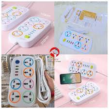 Extension Cables 6 Way With 4 USB Ports Multiplug Power Extension Socket Power Cables