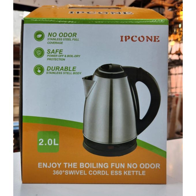 IPCONE 2L Energy Efficient Electric Water Kettle Heater Jug Cordless Stainless Steel Electric Kettle