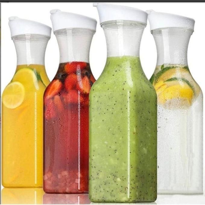 1.5L Easy Pour Juice Carafe with Airtight Lids Drink Pitcher for Fridge Storage, Milk Container, Beverage Bottles
