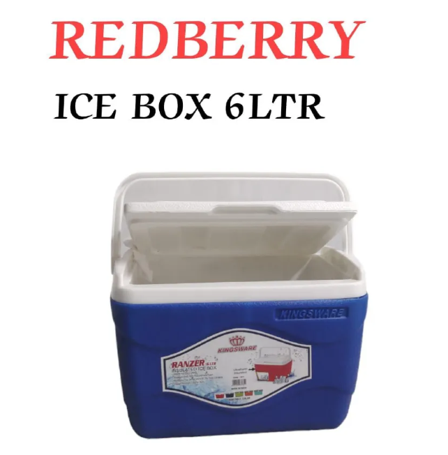 6L kingsware redberry Plastic insulated cooler box chiller 6L Primero ice Cooler Box 6L LITRES - 60hr Chiller 6Litres cooler box with carrying handle