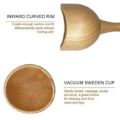 Wood Therapy Cupping Cup, Wood Therapy Massage Tools for Body Shaping, Body Sculpting Tool for Lymphatic Drainage and Cellulite Reduction, Massager