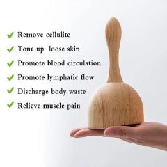 Wood Therapy Cupping Cup, Wood Therapy Massage Tools for Body Shaping, Body Sculpting Tool for Lymphatic Drainage and Cellulite Reduction, Massager