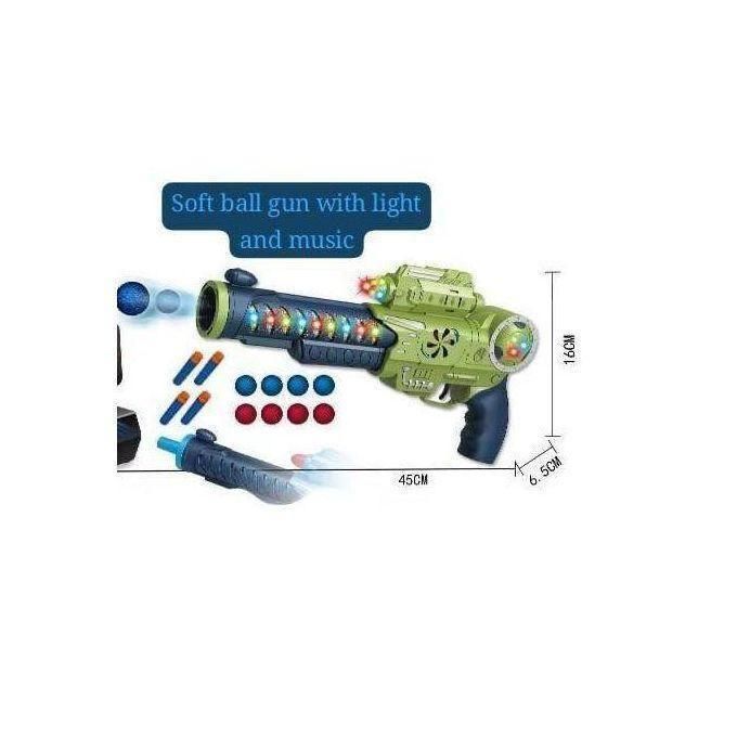 Sound Light Electric EVA Foam Soft Bullet Air Gun Toys Kids Indoor Outdoor Shooting Game