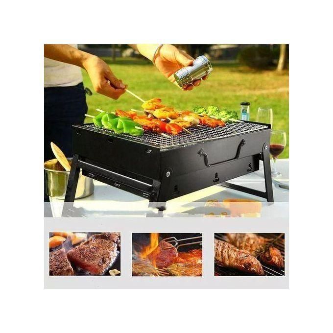Charcoal Grill, BBQ Grill Folding Portable Lightweight smoker Grill, Barbecue Grill Small desk Tabletop Outdoor Grill for Camping Picnics Garden Beach Party