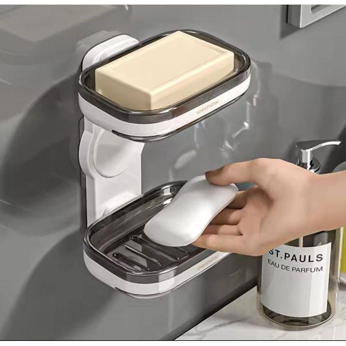 Self Draining Self adhesive Double Layer Soap Dish Holder For bathroom,Kitchen