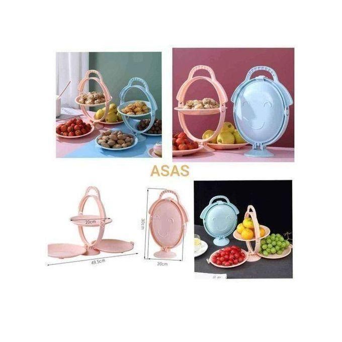 Creative Folding 3 Layer Plate Fruit Rack