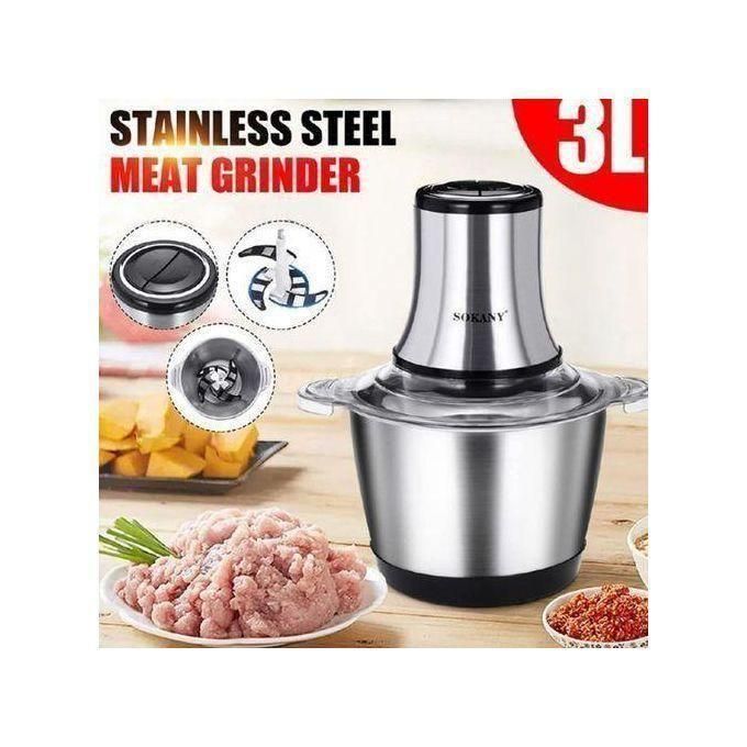 3Liters Stainless Steel Food Chopper, Meat Grinder, Vegetable Shredder, -High-Powered Electric Culinary Companion With 800W Motor