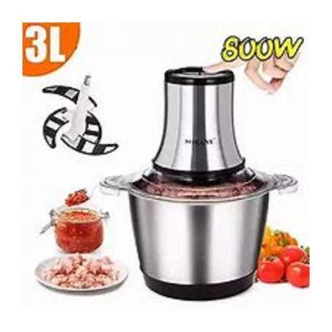 3Liters Stainless Steel Food Chopper, Meat Grinder, Vegetable Shredder, -High-Powered Electric Culinary Companion With 800W Motor
