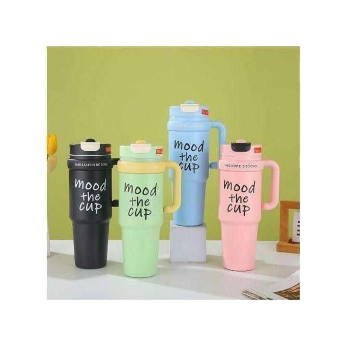 Mood The Cup, Stanley Mug Tumbler With Handle And Straw Lid, Insulated Reusable Stainless Steel Travel Mug Sports Water Bottle